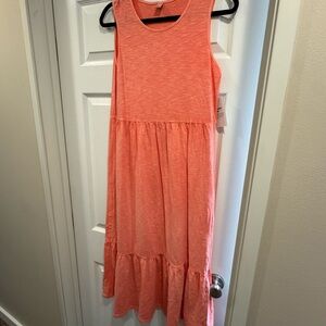 Old Navy coral midi dress